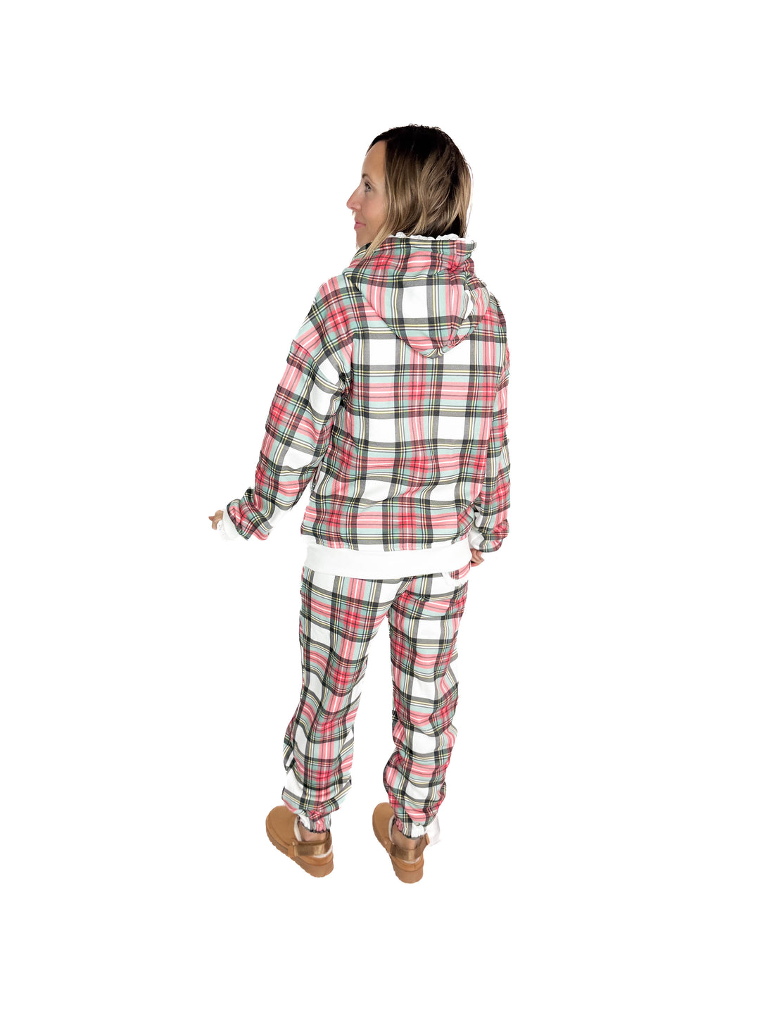 AMPERSAND AVE Comfort Zone Joggers- CHRISTMAS PLAID
