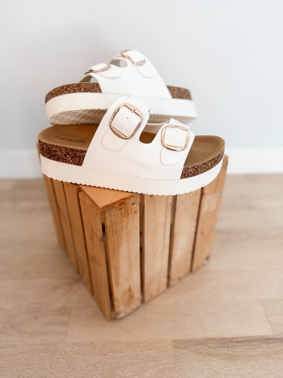 Avril Platform Sandal- WHITE