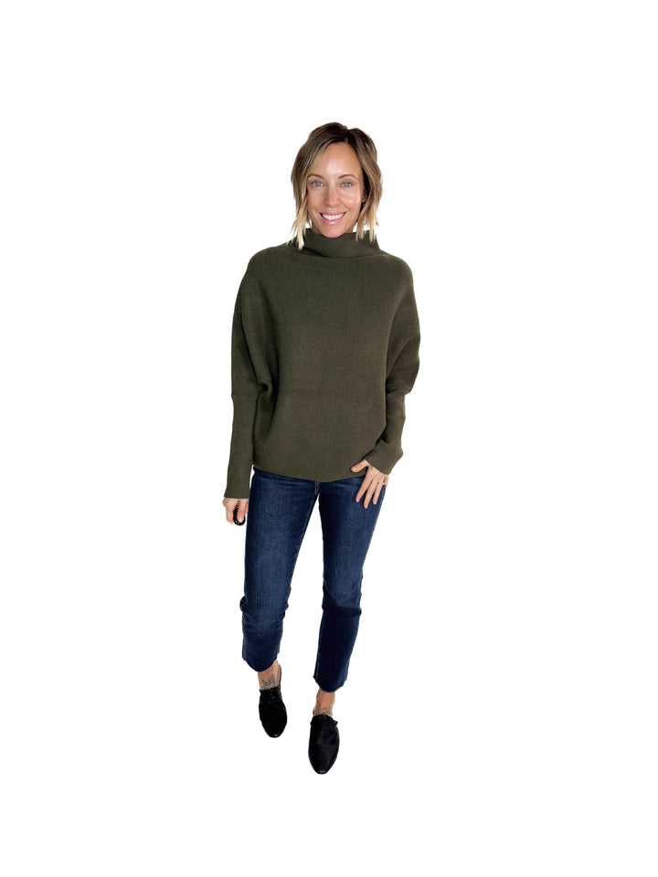 Maren Dolman Sweater- DARK OLIVE