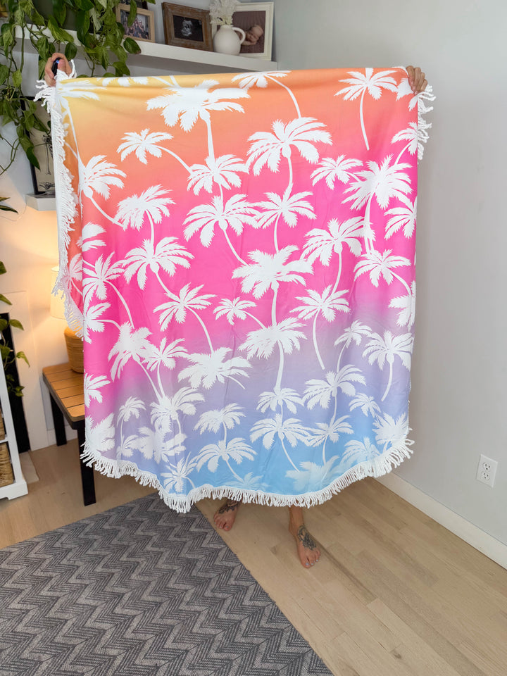 Beach Towel- PALM OMBRE