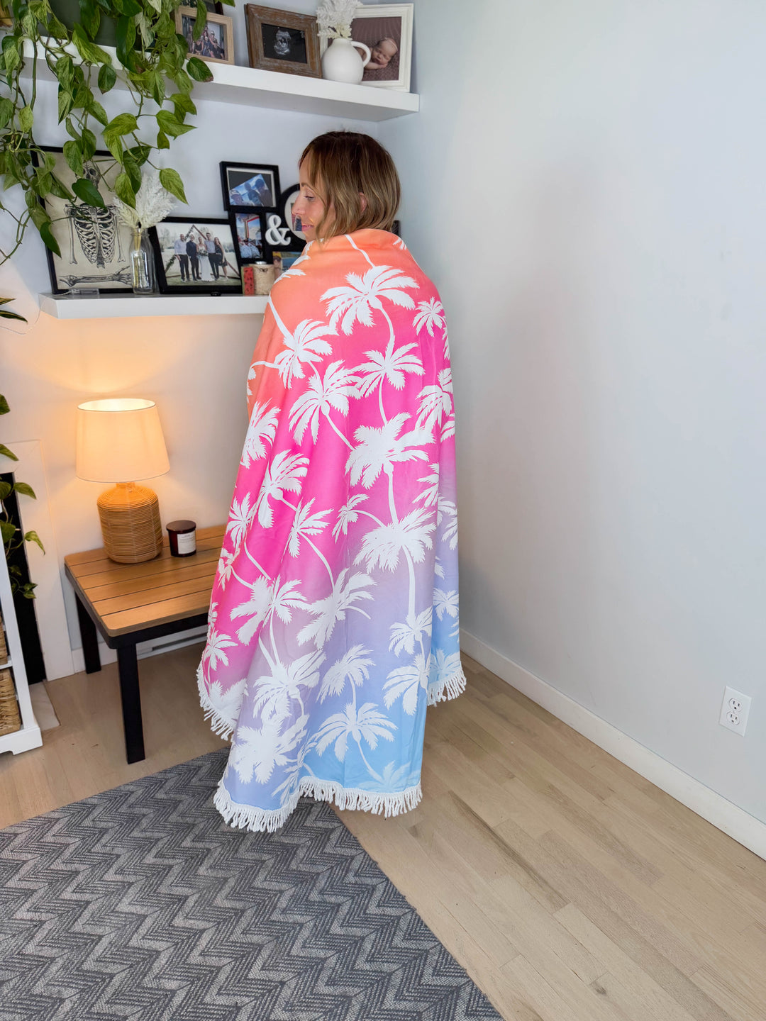 Beach Towel- PALM OMBRE