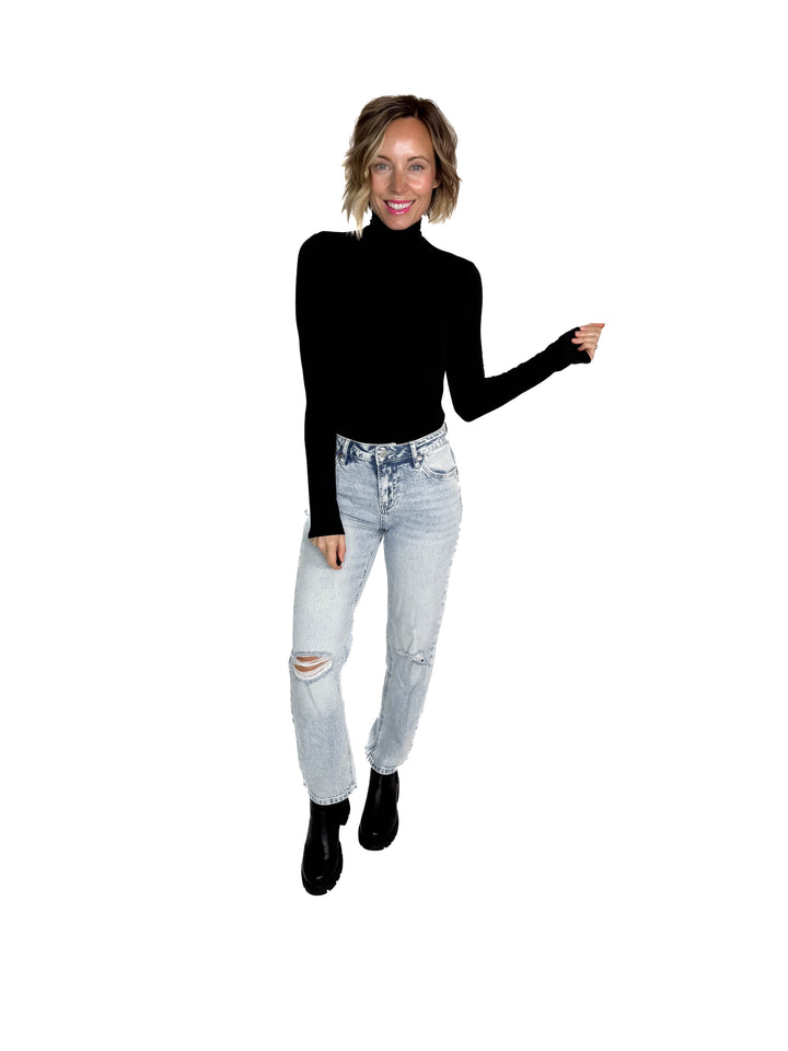 Noelle Butter Bodysuit- BLACK