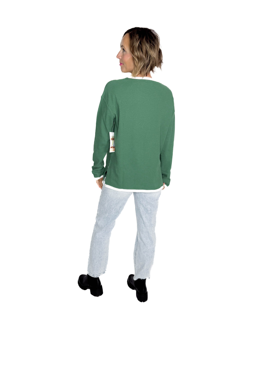 Christmas Smiley Waffle Pullover