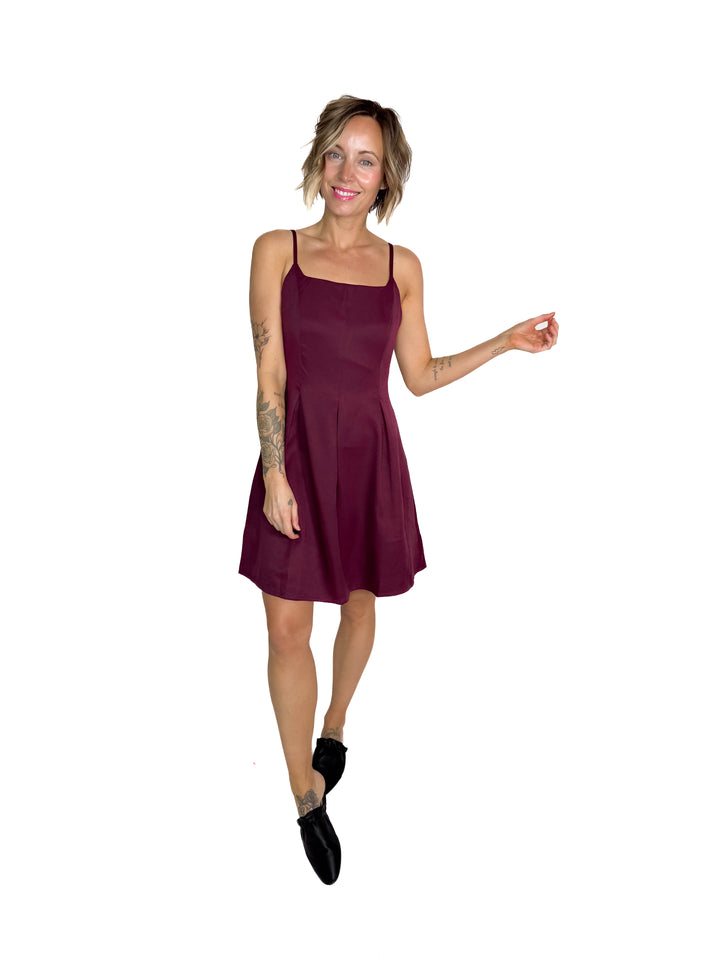 Suri Square Neck Fit + Flare Dress