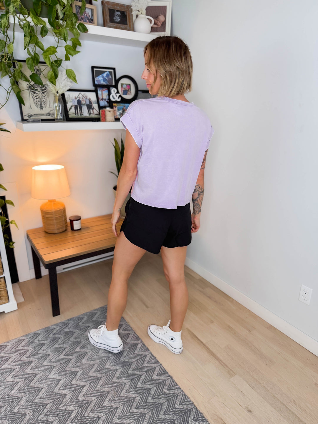 Macie Lined Active Shorts- BLACK