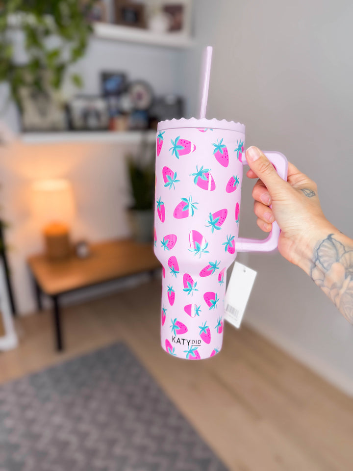 Subtle Strawberry Tumbler- PINK