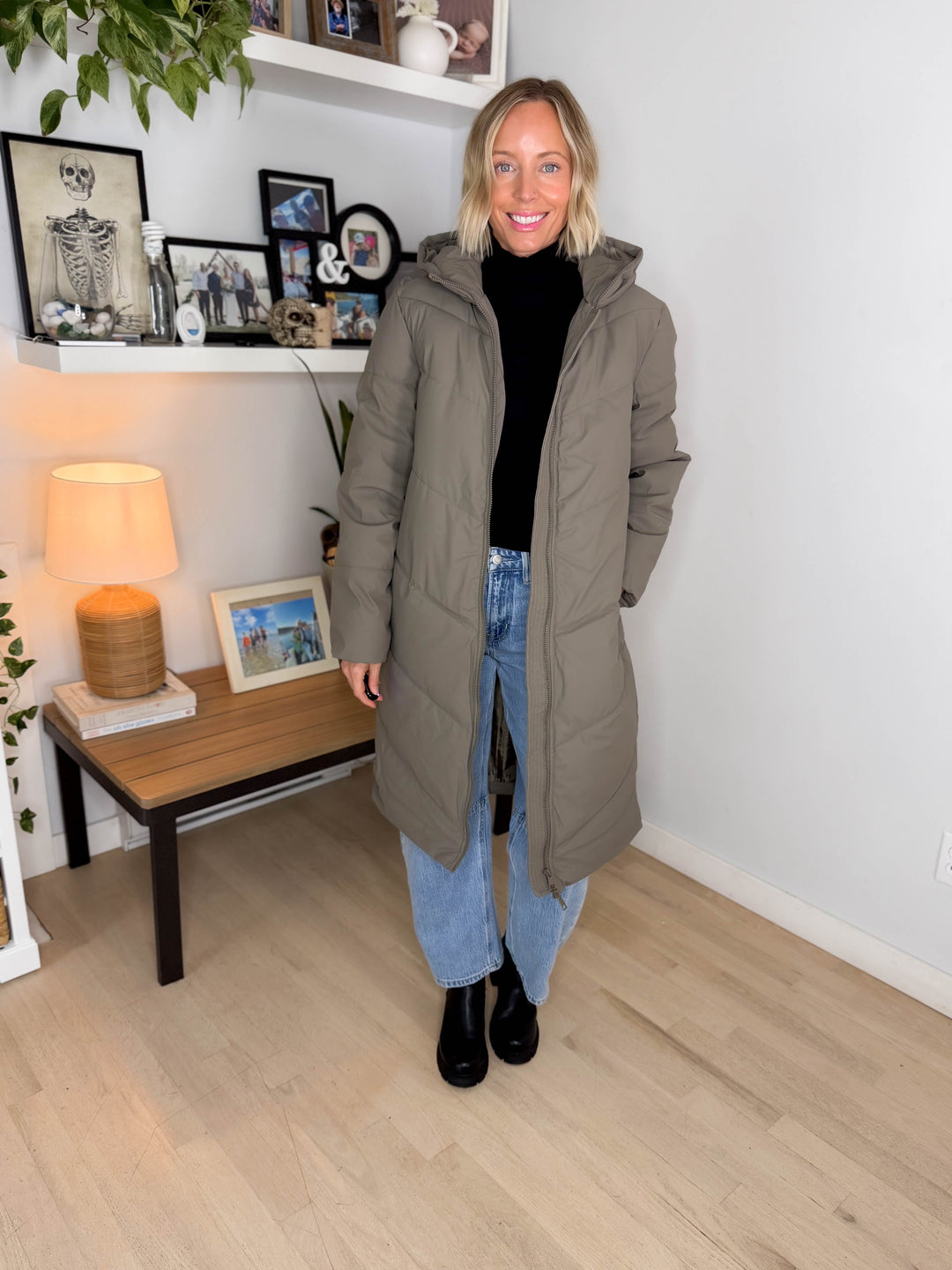 ONLY Rikka Water Repellant Puffer Coat- OLIVE TAUPE