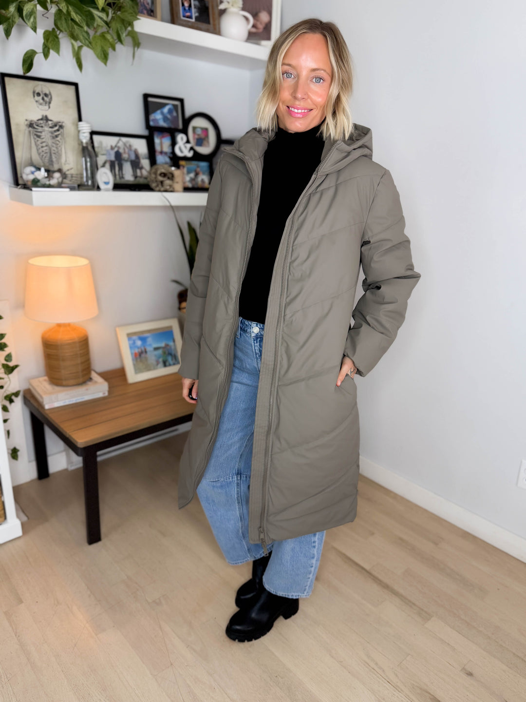 ONLY Rikka Water Repellant Puffer Coat- OLIVE TAUPE