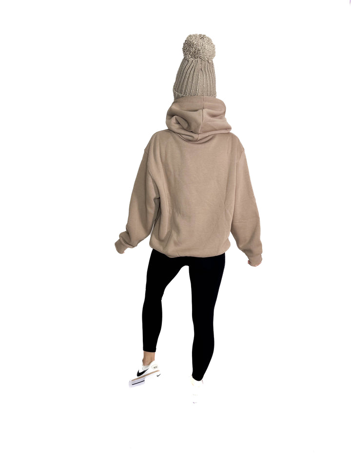 MONO B Calla Cloud Hoodie- CREAMY TAUPE