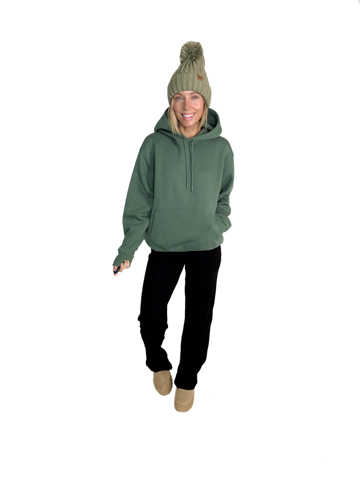 MONO B Calla Cloud Hoodie- ELDERGREEN
