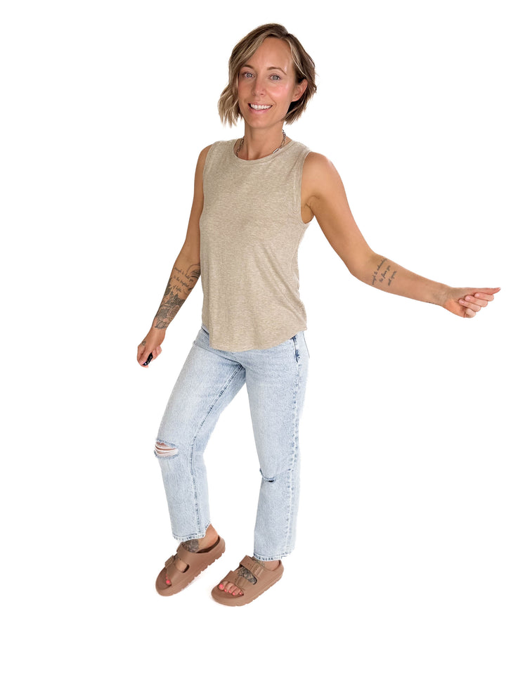 THREAD & SUPPLY Elcie Tank- CAMEL HTHR-FINAL SALE
