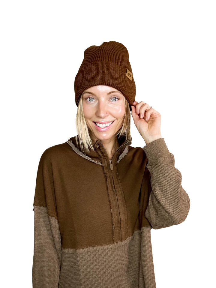 Classic Cuffed Beanie- BROWN