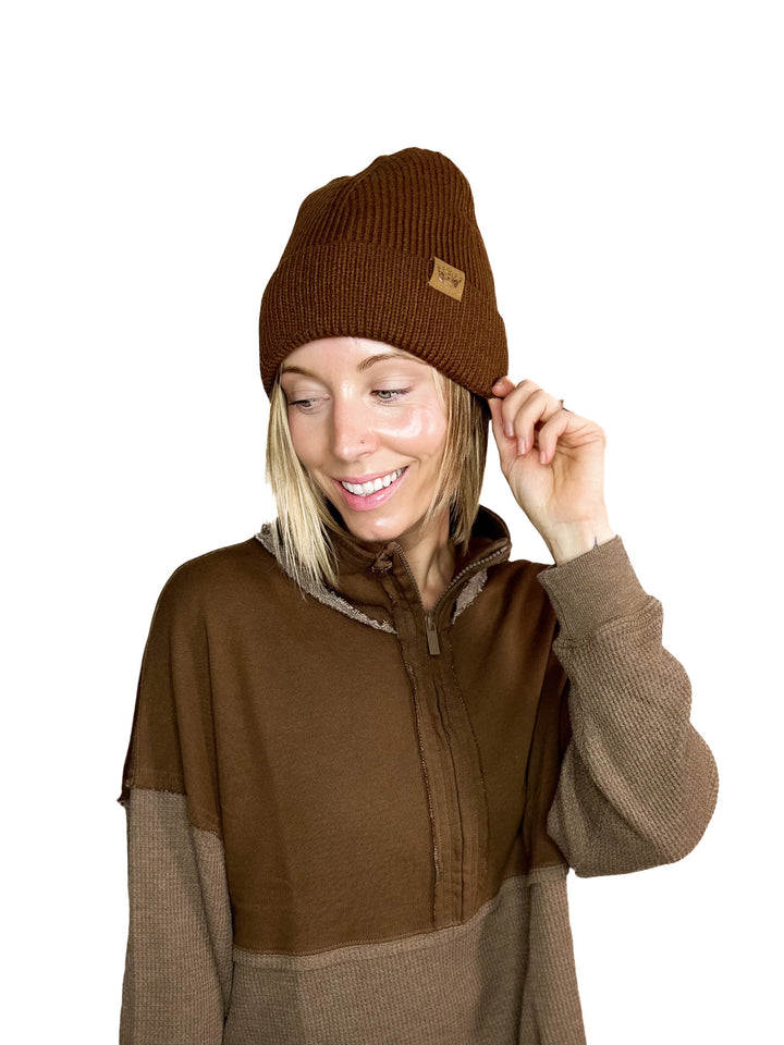 Classic Cuffed Beanie- BROWN
