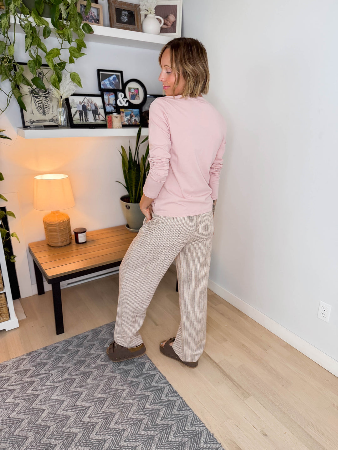Canyon Cotton Crewneck Long Sleeve- DUSTY PINK