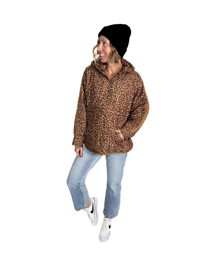 Peyton Oversized Puffer Jacket- CHEETAH