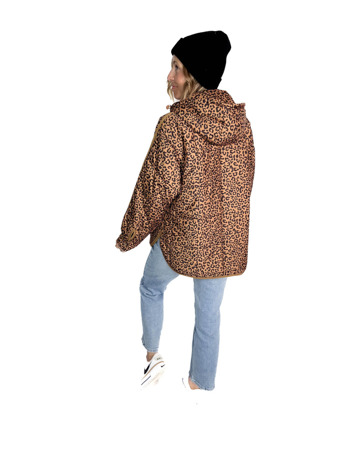 Peyton Oversized Puffer Jacket- CHEETAH