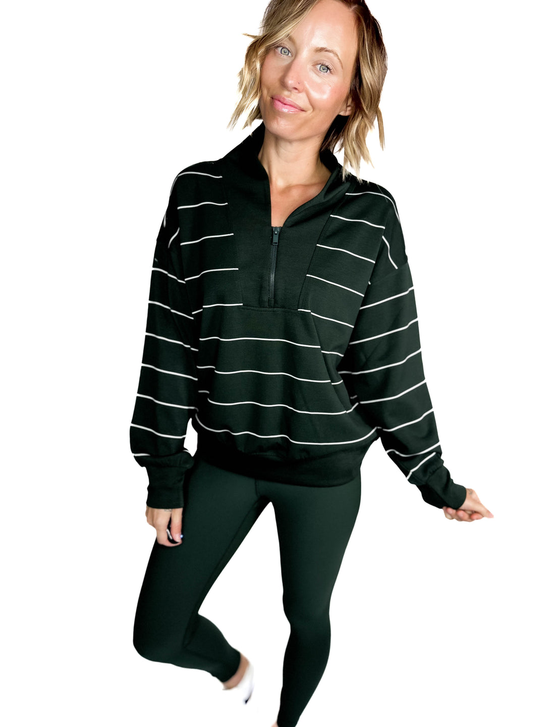 Only The Best Ribbed Legging- REGENCY GREEN-FINAL SALE