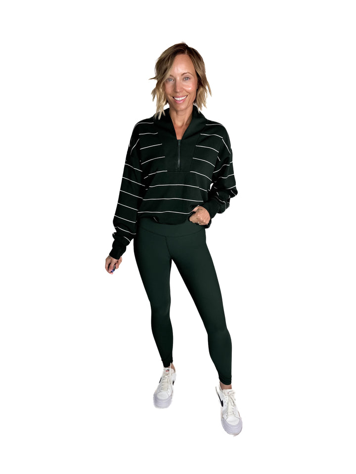 Only The Best Ribbed Legging- REGENCY GREEN-FINAL SALE