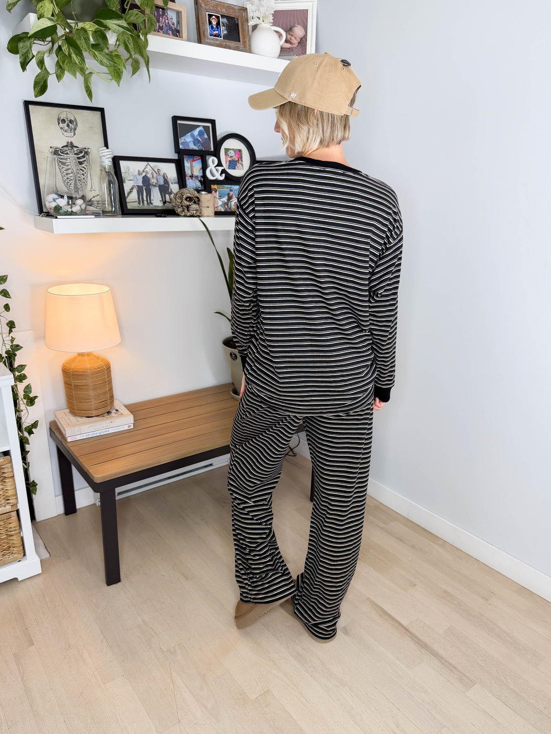Carlow Brushed Stripe Set- BLACK
