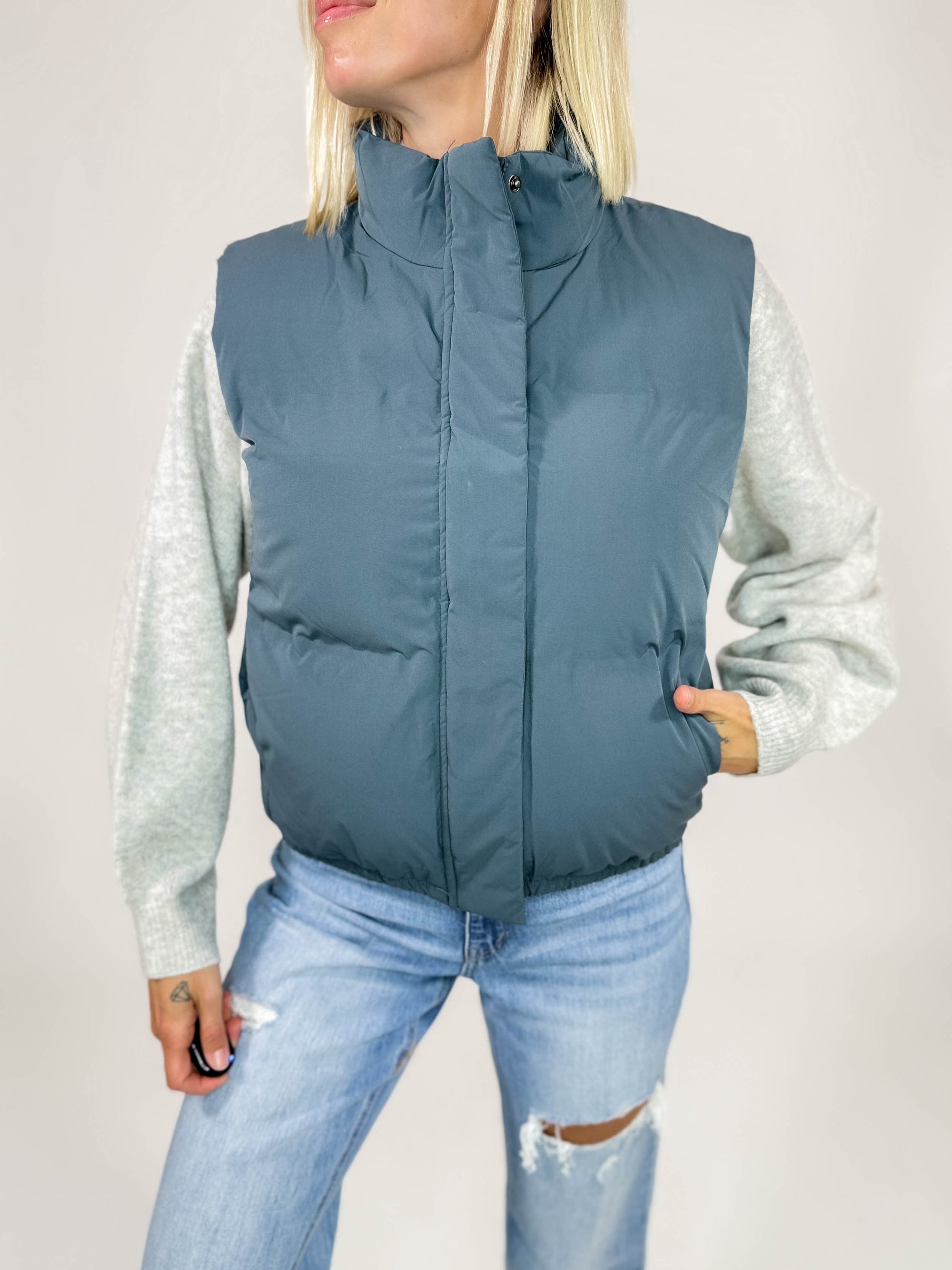 THREAD & SUPPLY Aspen Vest- DARK SPRUCE-FINAL SALE *L*