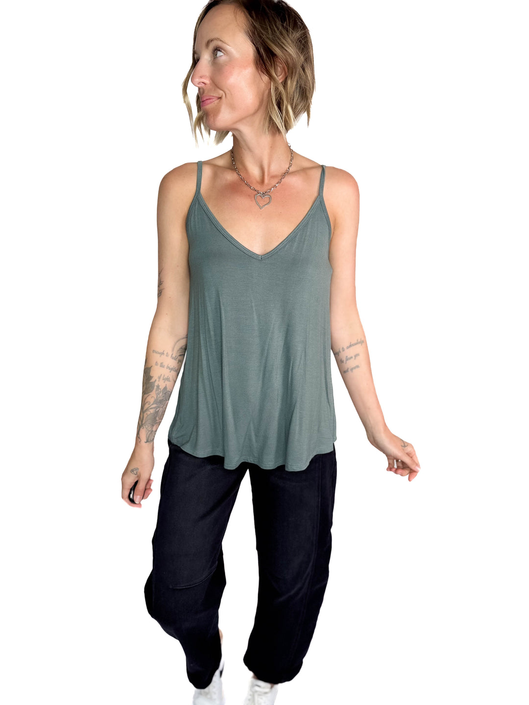 Khloe Reversible Spaghetti Cami- ASH JADE-FINAL SALE