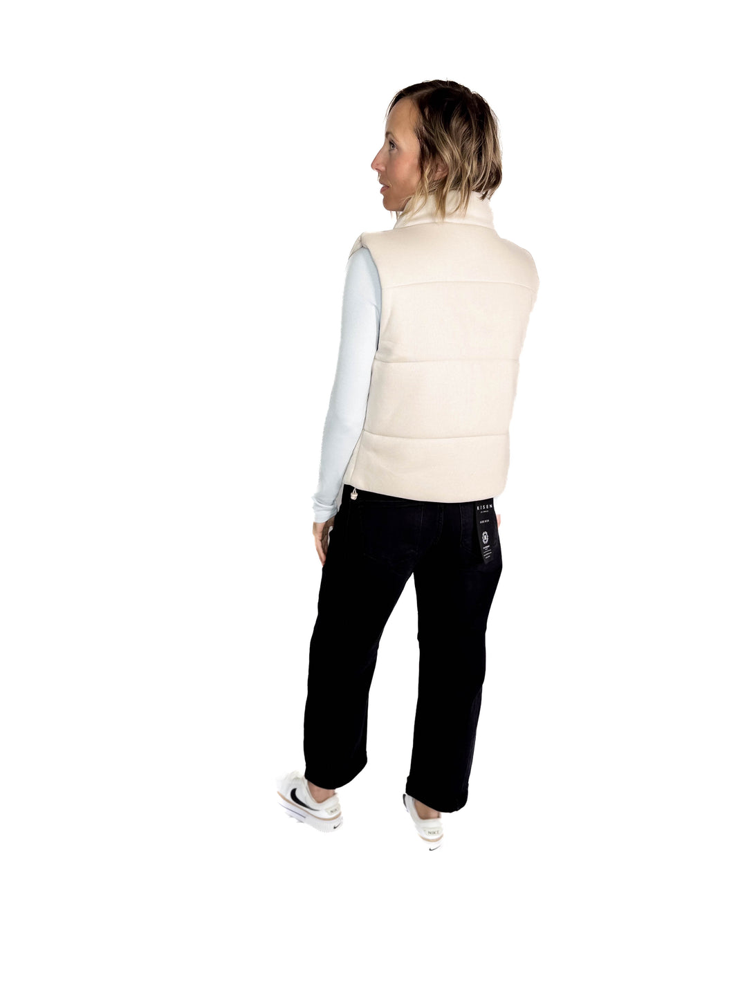 Erica Classic Puffer Vest- BEIGE-FINAL SALE