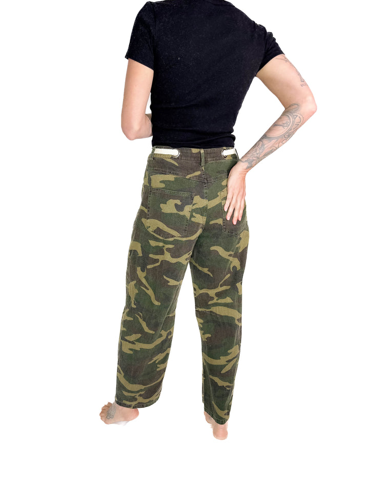 Jeremy Camo Relaxed Fit Rope String Pants- CAMO