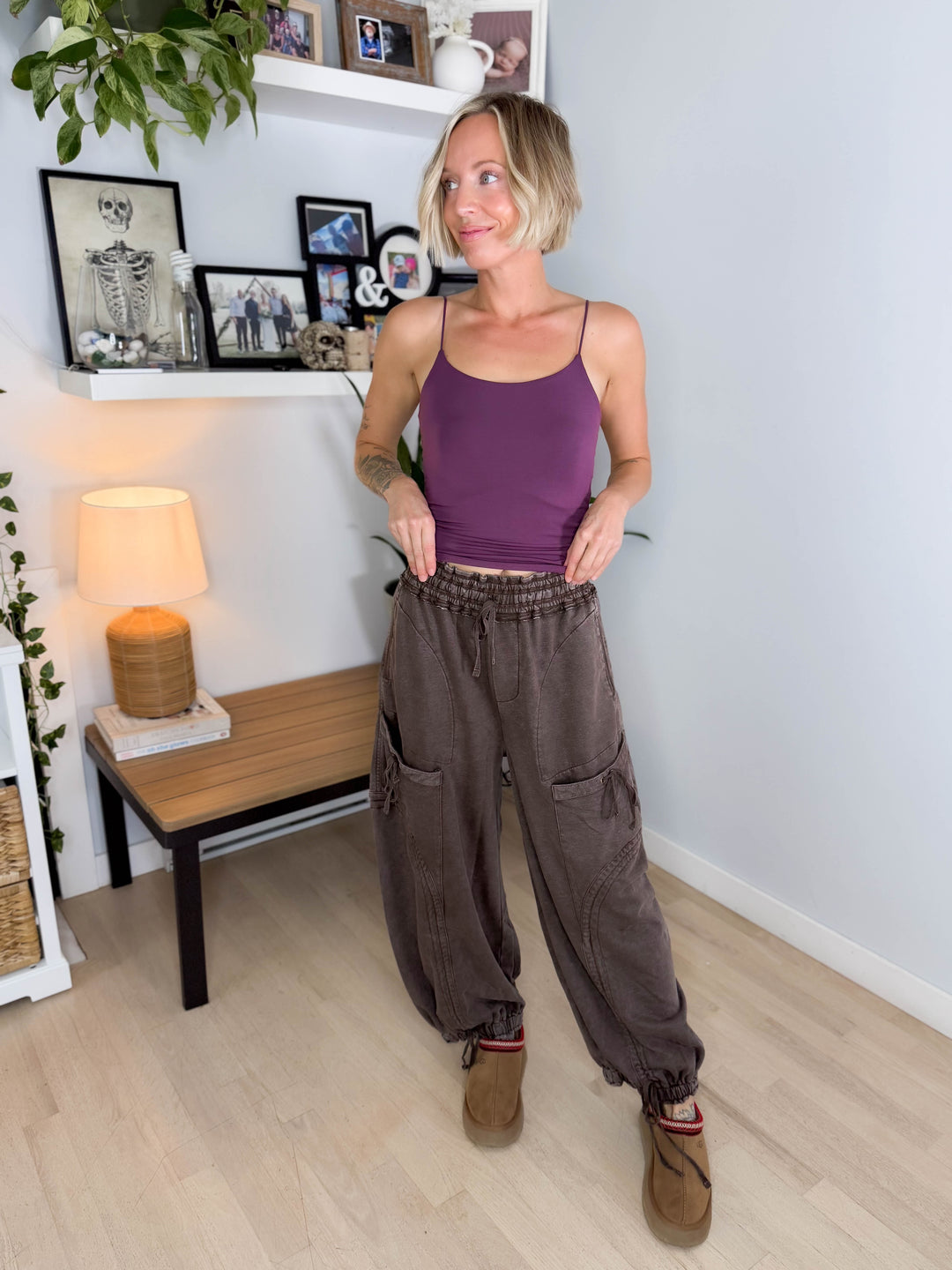 Pebble Cinch Jogger- COFFEE BEAN