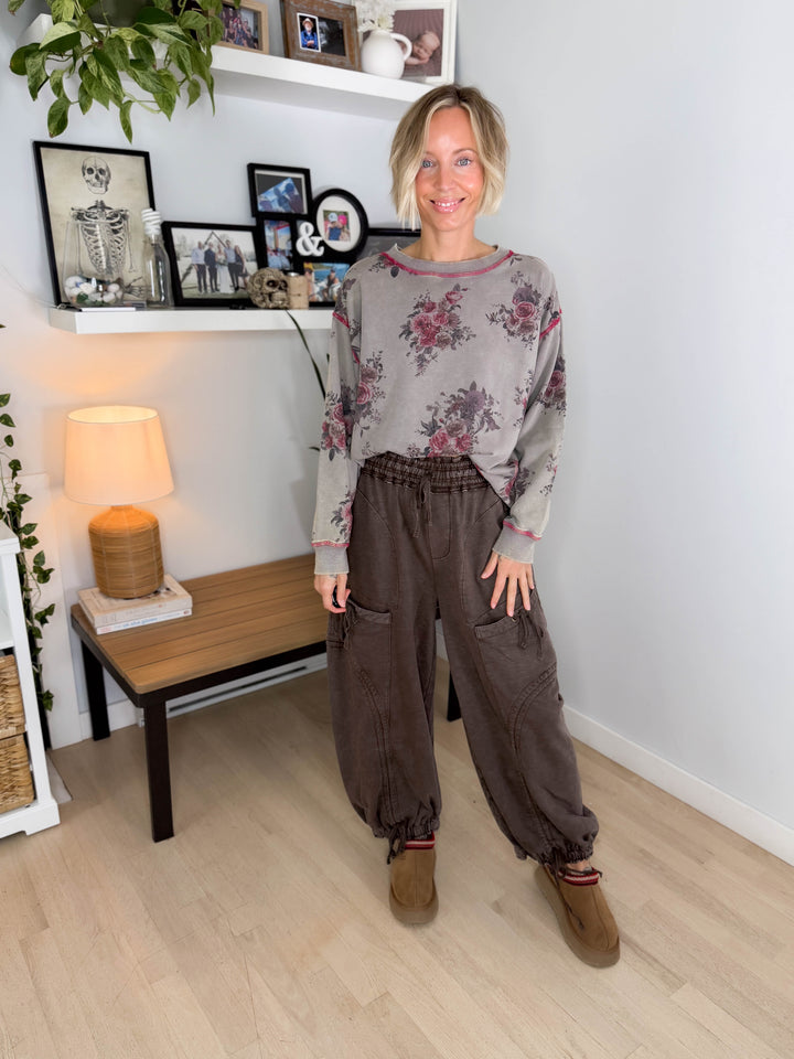Nutmeg Floral Pullover- ASH