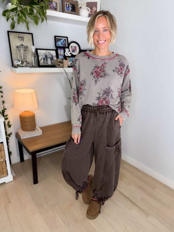 Nutmeg Floral Pullover- ASH