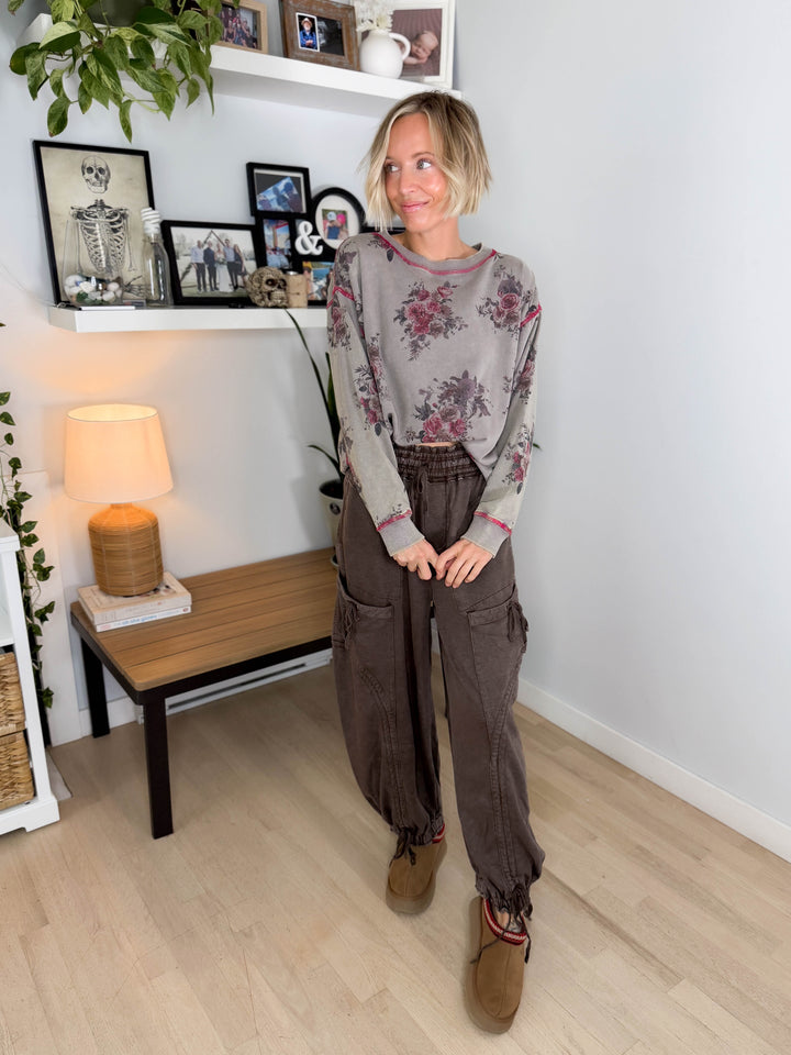 Nutmeg Floral Pullover- ASH