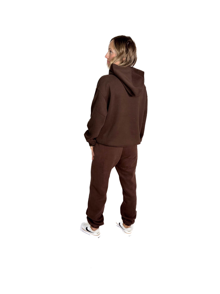 Dami Cloud Fleece Hoodie- DARK BROWN