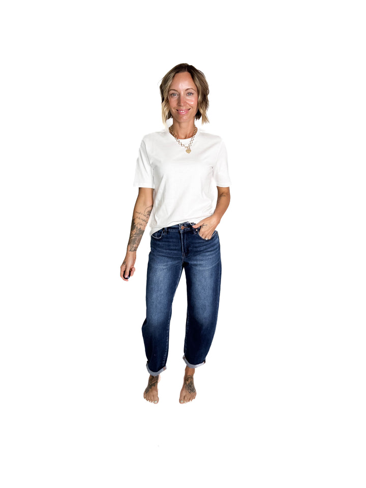 Only Freja Organic Cotton Structured Tee- BRIGHT WHITE