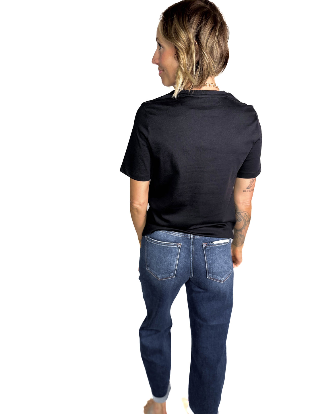 Only Freja Organic Cotton Structured Tee- BLACK