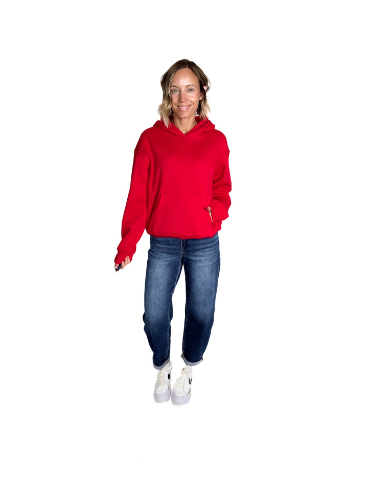 Jemma Classic Fleece Hoodie- RUBY