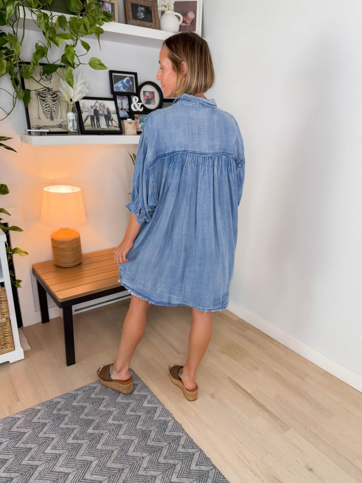 Tide Water Denim Dress