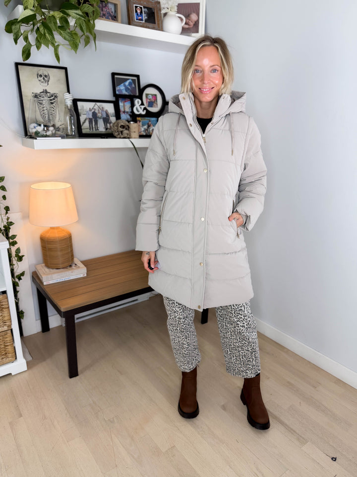 Only Dixie 2-In-1 Water Repellent Coat- TAUPE GREY