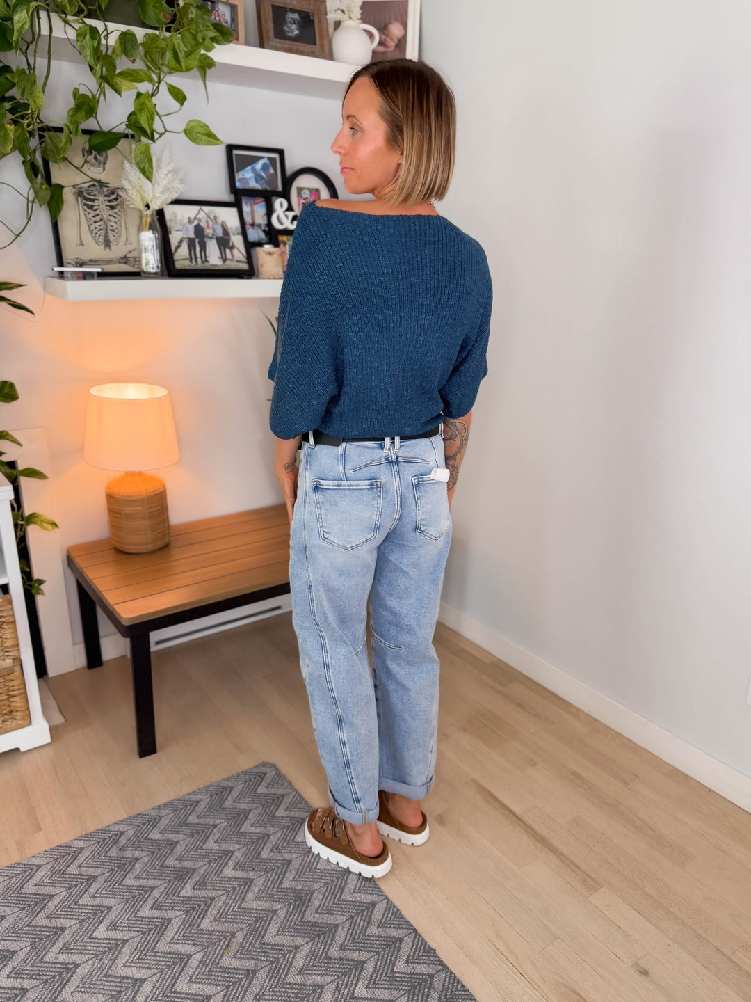 Brisol Dolman Knit Sweater- TEAL