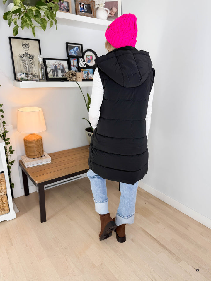 Only Dixie 2-In-1 Puffer Water Repellent Coat- BLACK