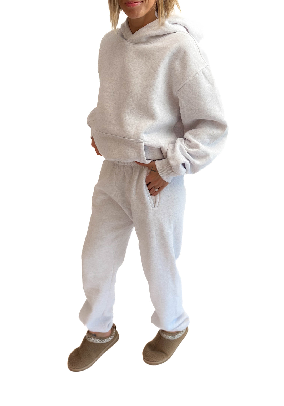 Dami Cloud Fleece Sweatpants- ASH GREY