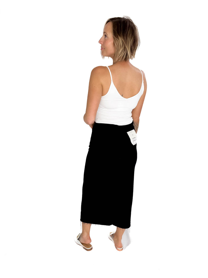 HIDDEN JEANS  Demi High Waist Denim Skirt- BLACK-FINAL SALE