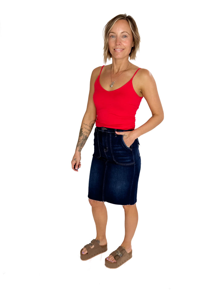 Not Your Basic Spagetti Strap Tank- RUBY-FINAL SALE
