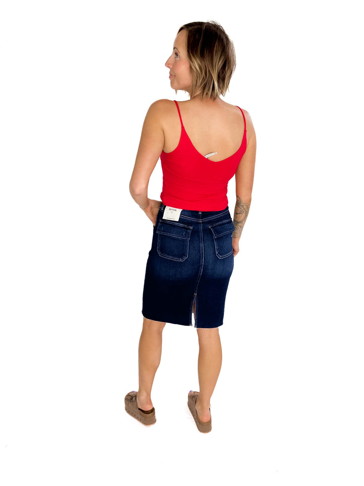 Not Your Basic Spagetti Strap Tank- RUBY-FINAL SALE
