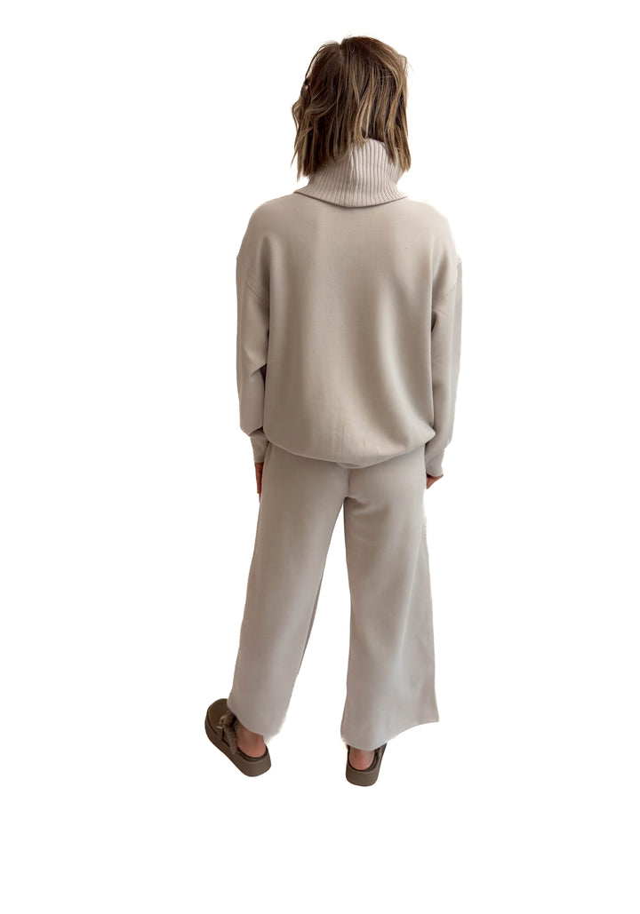 Lemmy Modal Cropped Wide Leg Pant- MOCHA CREAM