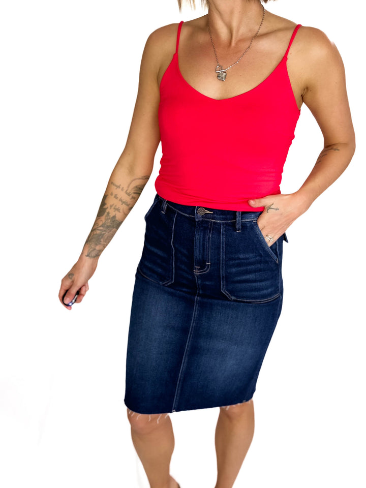 Not Your Basic Spagetti Strap Tank- RUBY-FINAL SALE