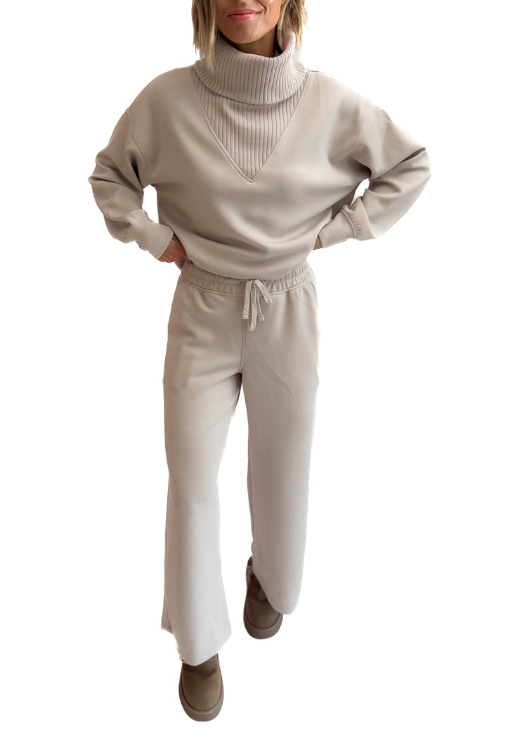 Lemmy Modal Cropped Wide Leg Pant- MOCHA CREAM