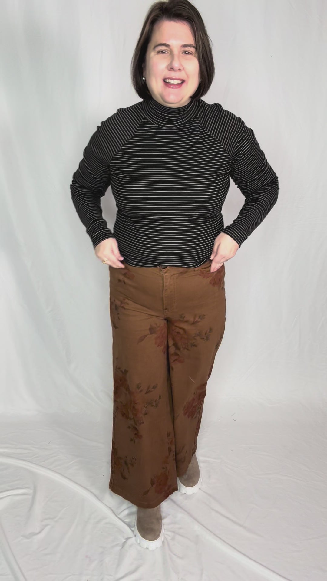 Champagne Kiss Mock Neck Long Sleeve- BLACK