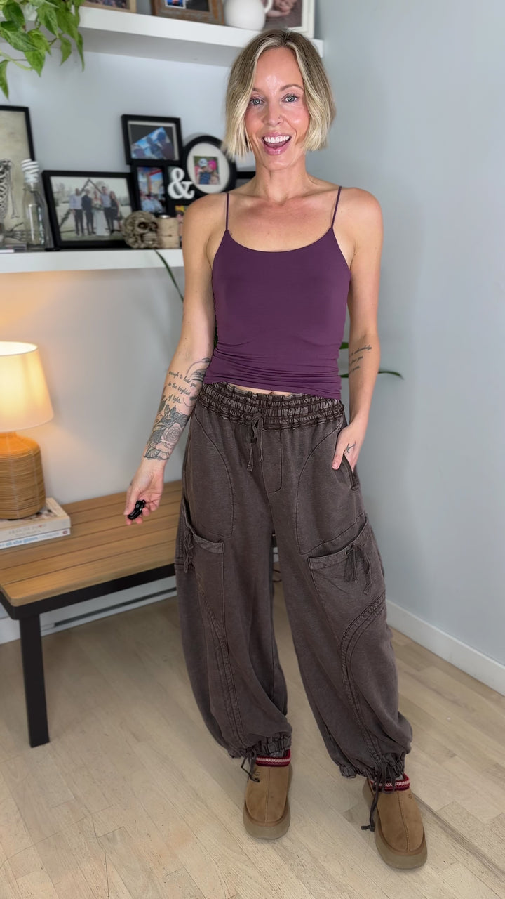 Pebble Cinch Jogger- COFFEE BEAN