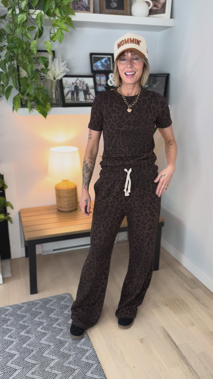 AMPERSAND AVE Thermal Tee + Pant Set- ROAM WILD