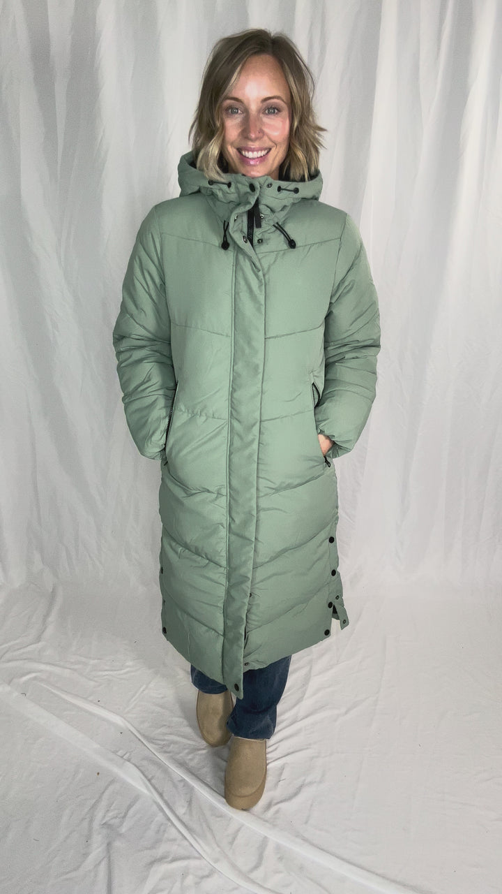 ONLY Maggi Long Puffer Coat- LILY PAD